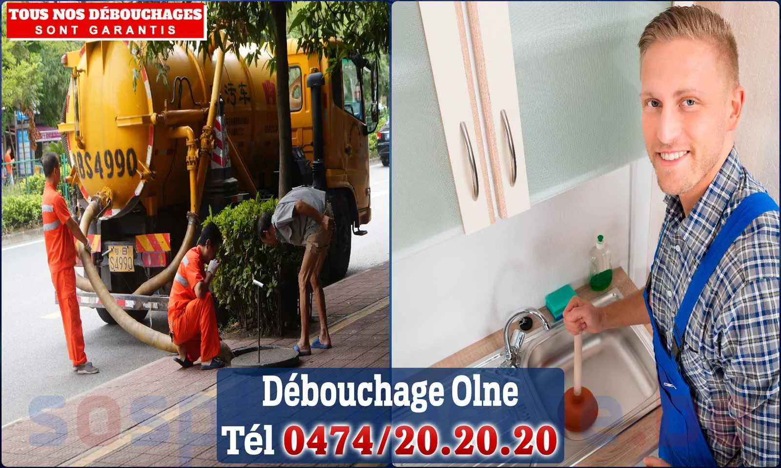 Débouchage canalisation Olne - SOS Plomberie