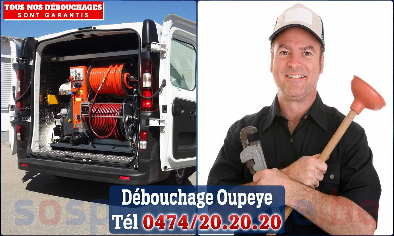 Débouchage canalisation Oupeye - SOS Plomberie