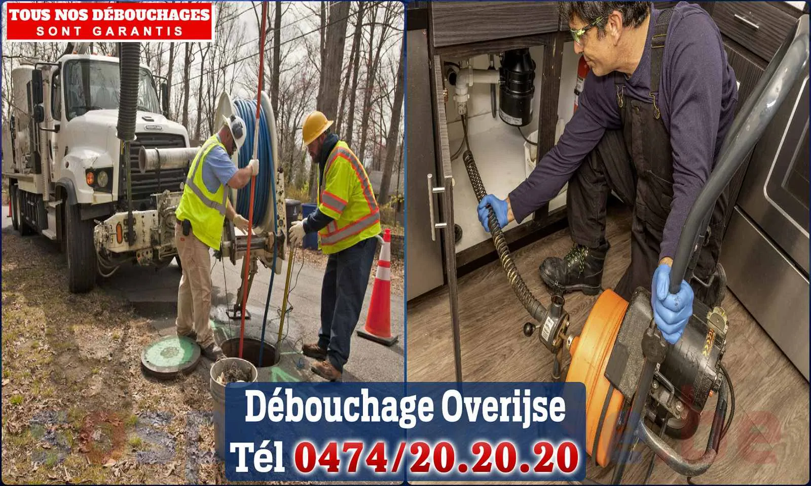 Débouchage canalisation Overijse - SOS Plomberie