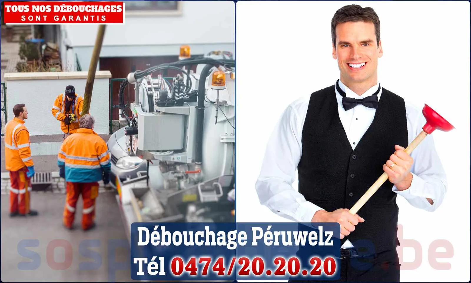 Débouchage canalisation Péruwelz - SOS Plomberie