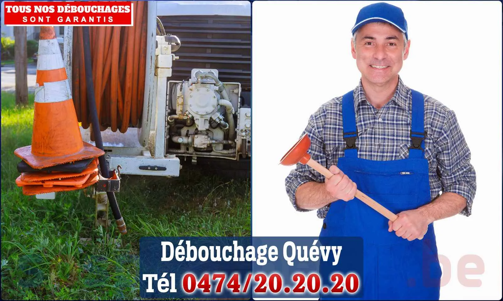 Débouchage canalisation Quévy - SOS Plomberie