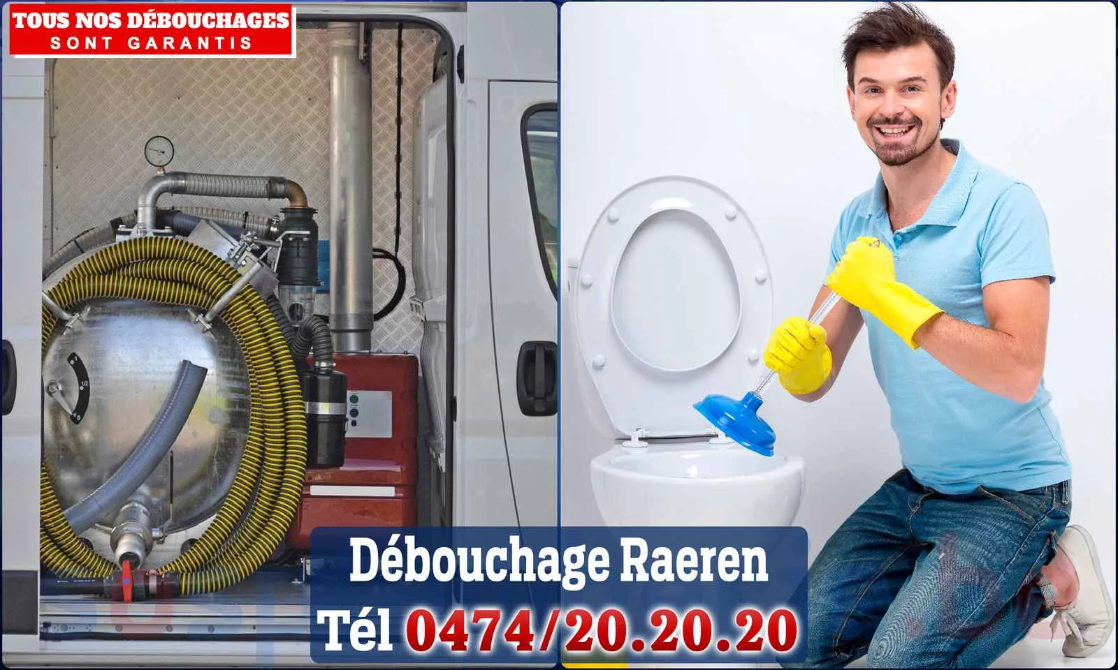 Débouchage canalisation Raeren - SOS Plomberie