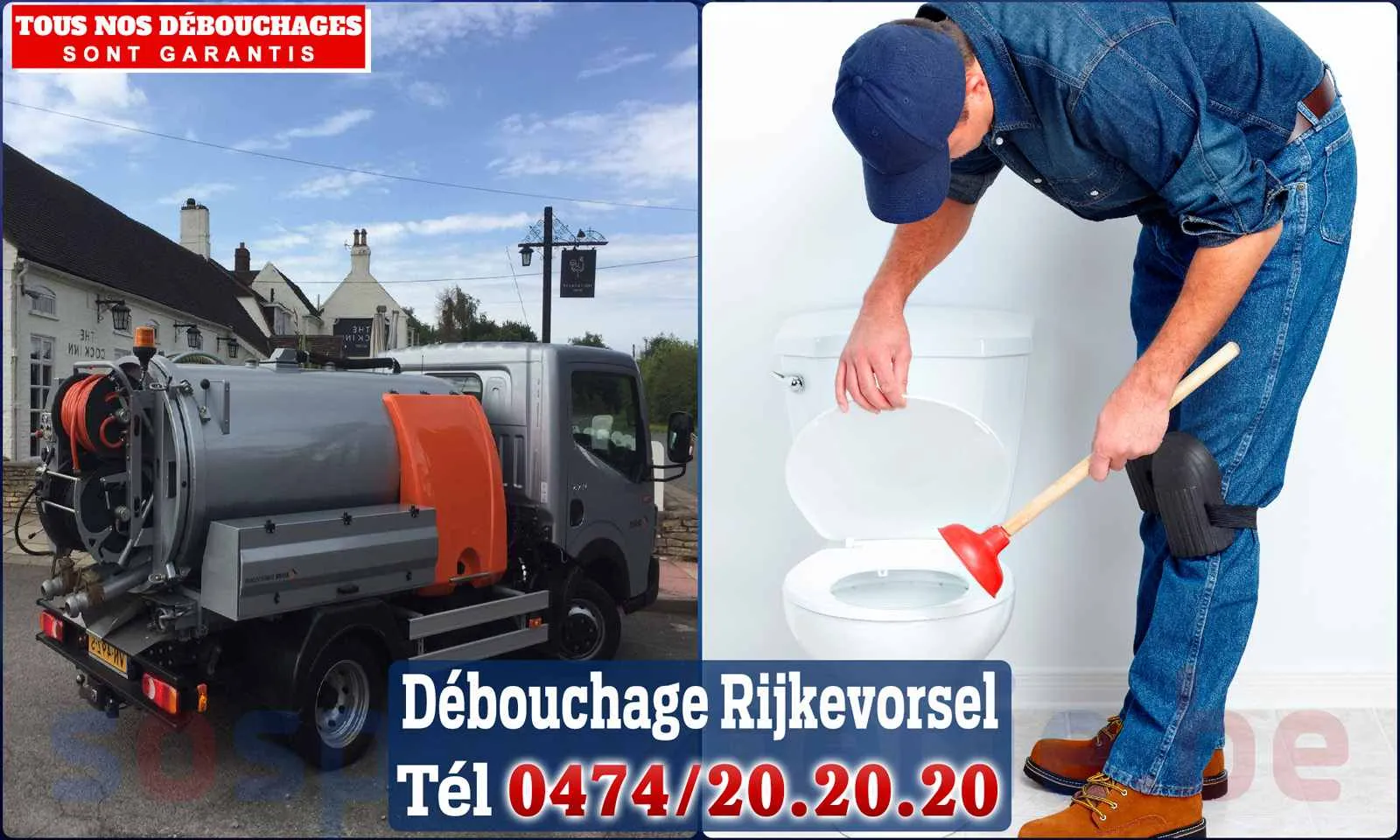 Débouchage canalisation Rijkevorsel - SOS Plomberie