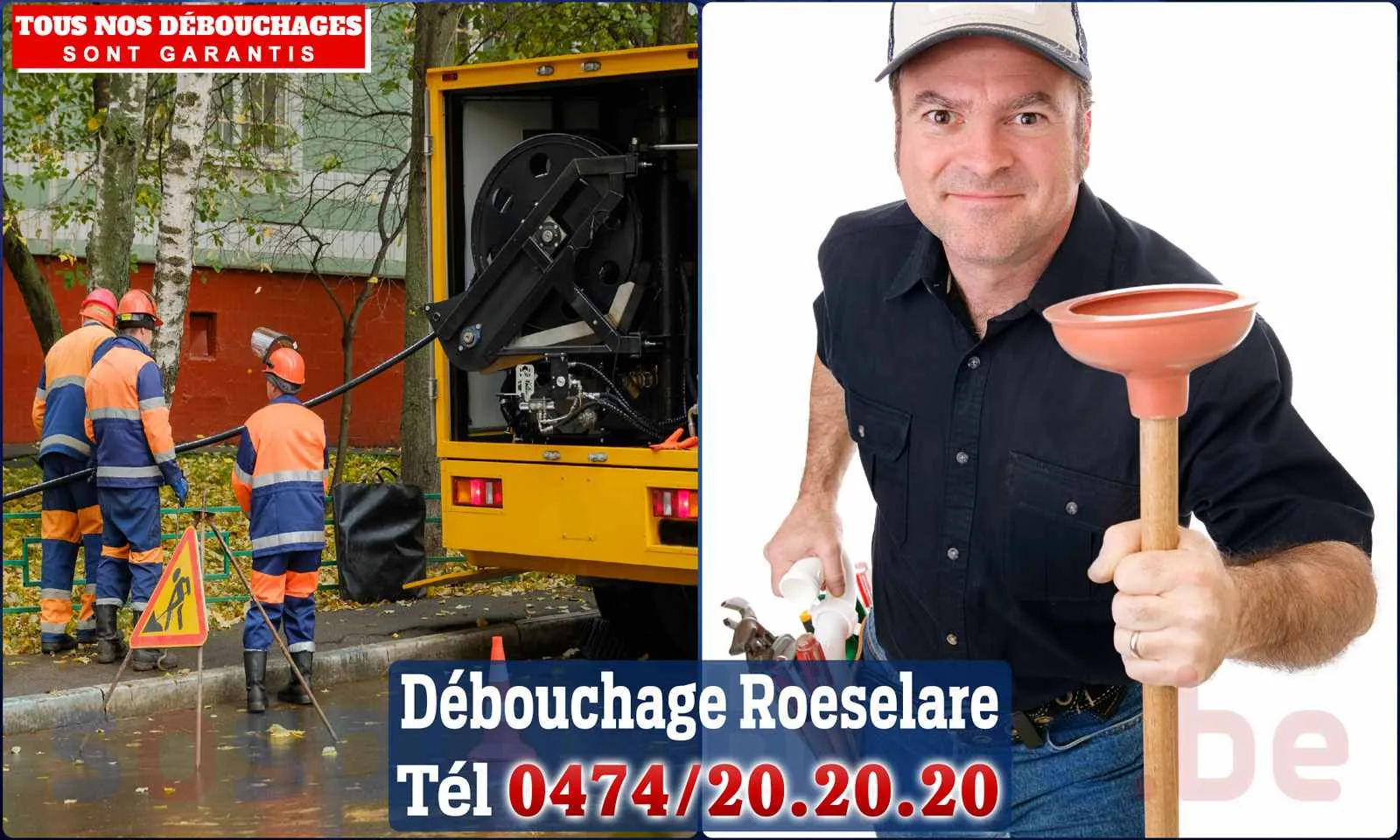 Débouchage canalisation Roeselare - SOS Plomberie