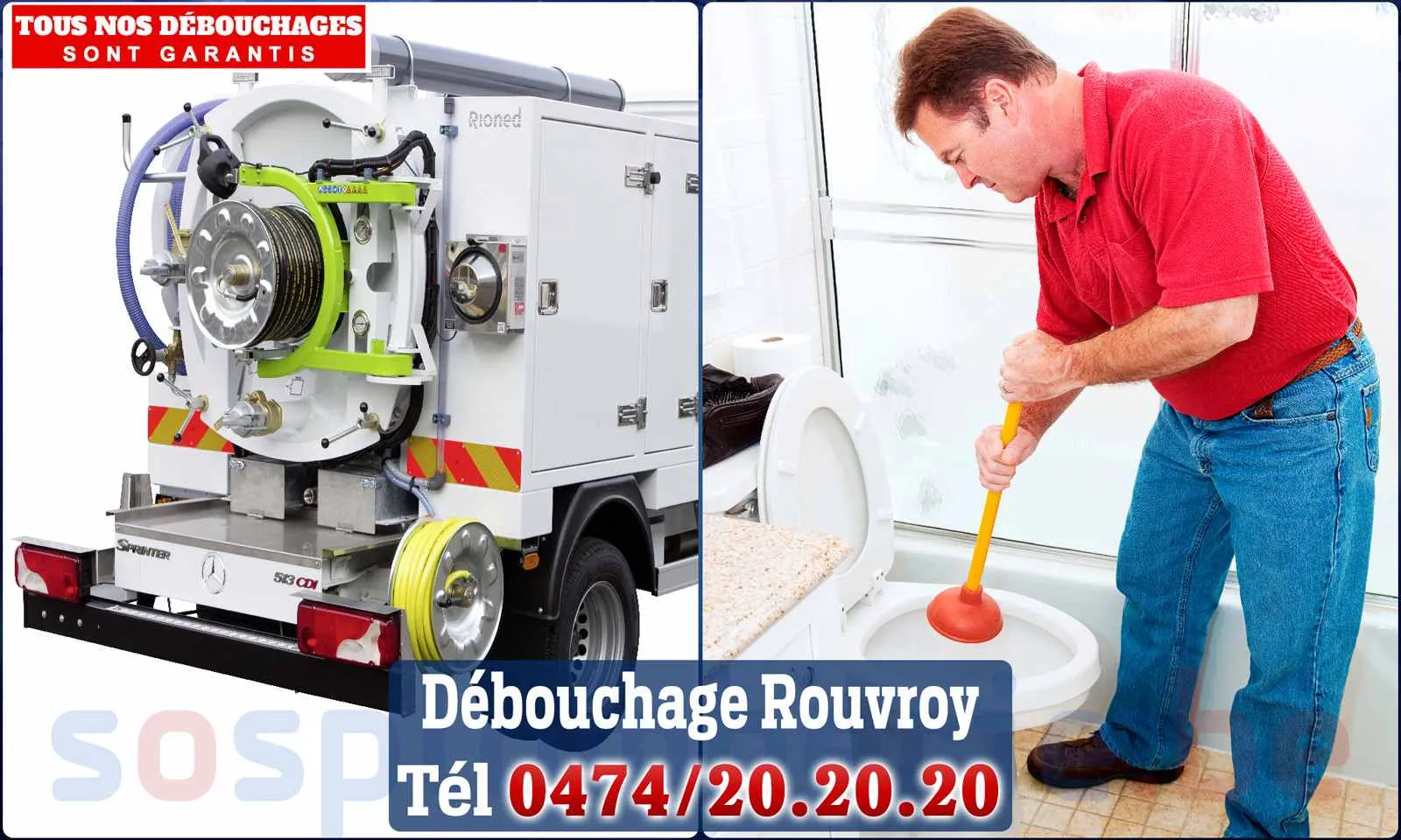 Débouchage canalisation Rouvroy - SOS Plomberie