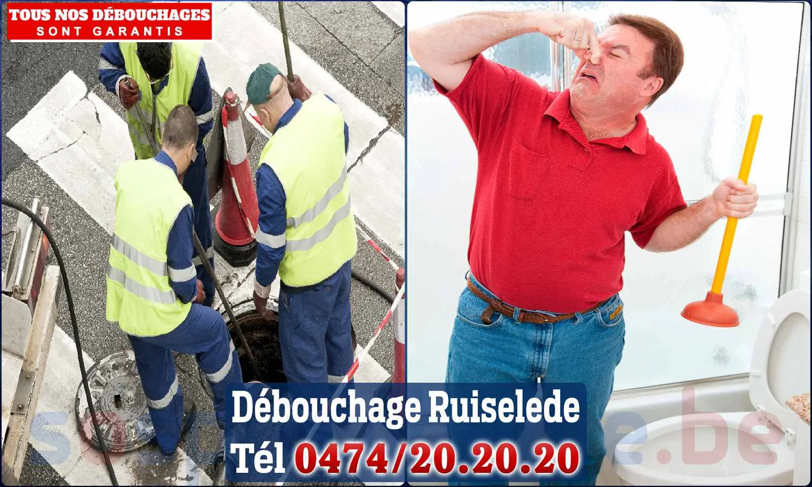 Débouchage canalisation Ruiselede - SOS Plomberie