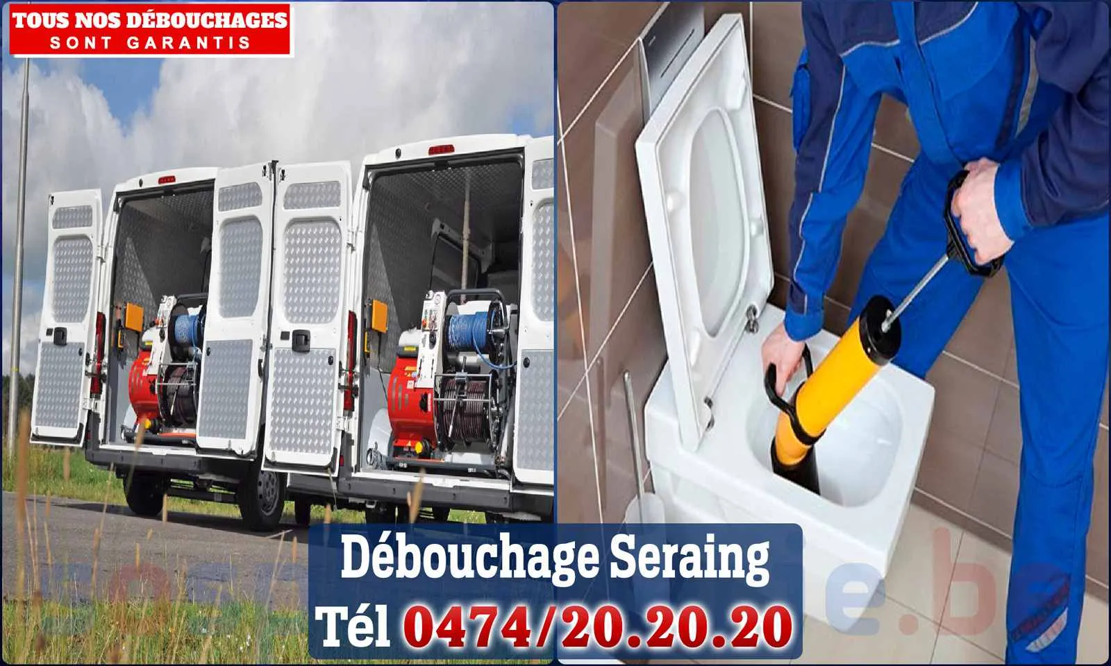 Débouchage canalisation Seraing - SOS Plomberie