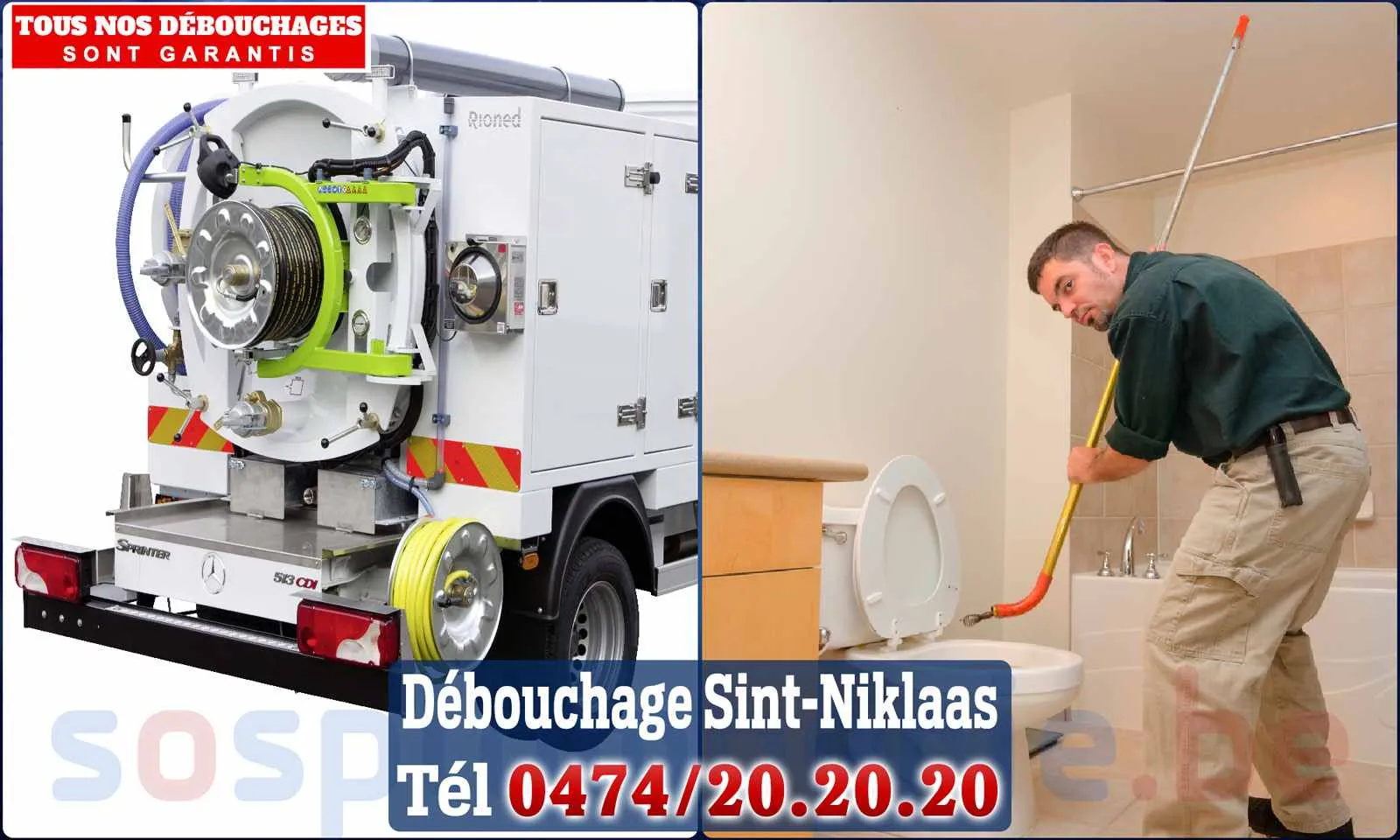 Débouchage canalisation Saint-Nicolas (Sint-Niklaas) - SOS Plomberie