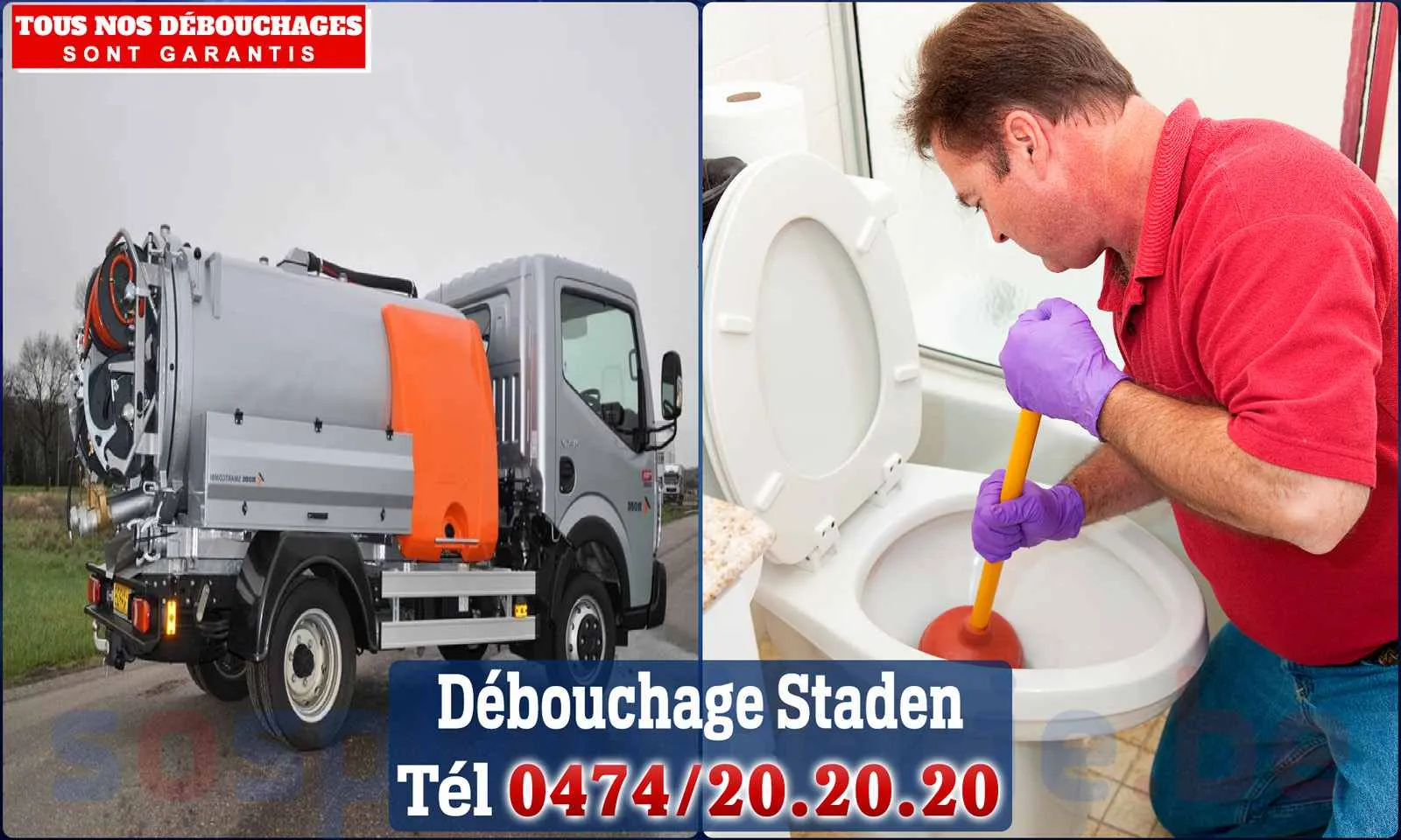 Débouchage canalisation Staden - SOS Plomberie