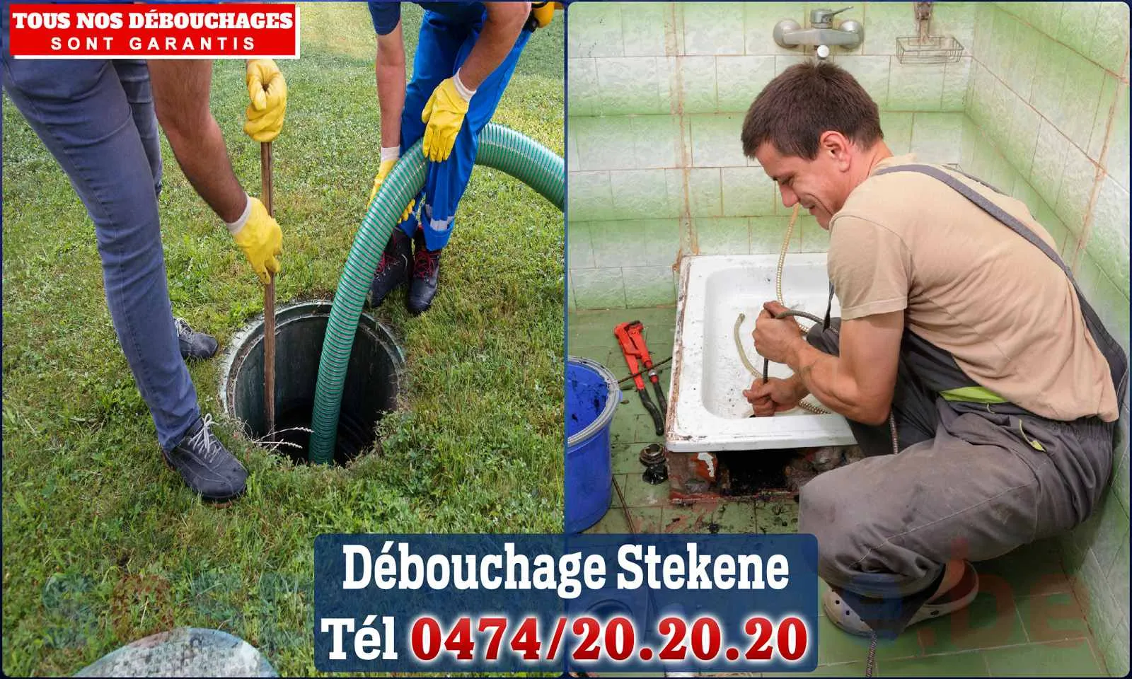 Débouchage canalisation Stekene - SOS Plomberie