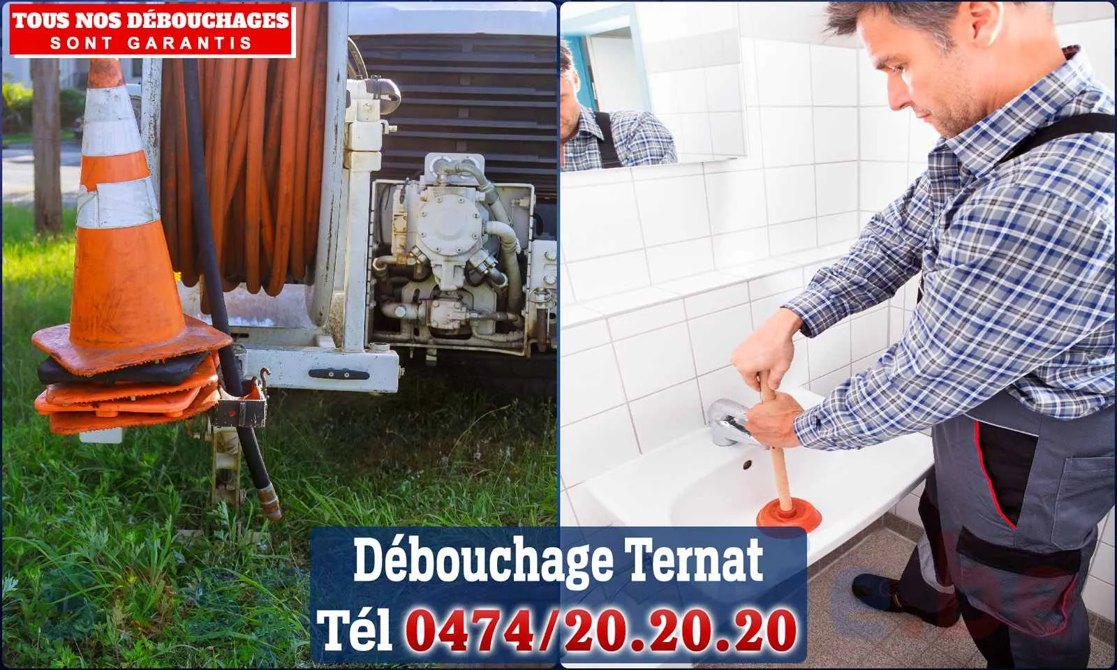 Débouchage canalisation Ternat - SOS Plomberie