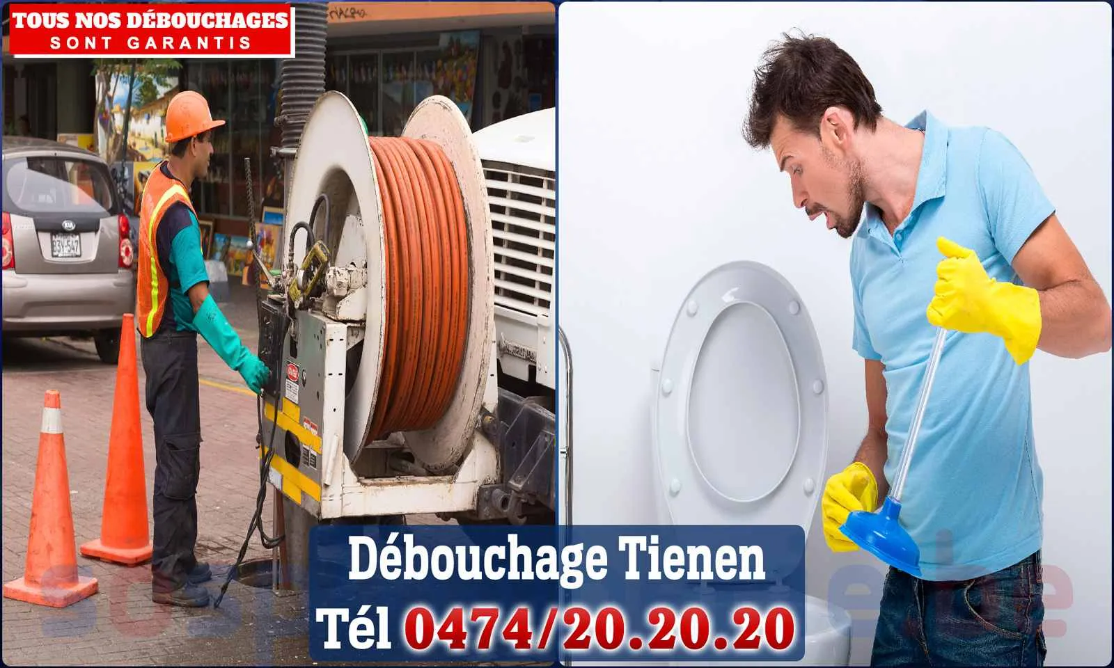 Débouchage canalisation Tienen - SOS Plomberie