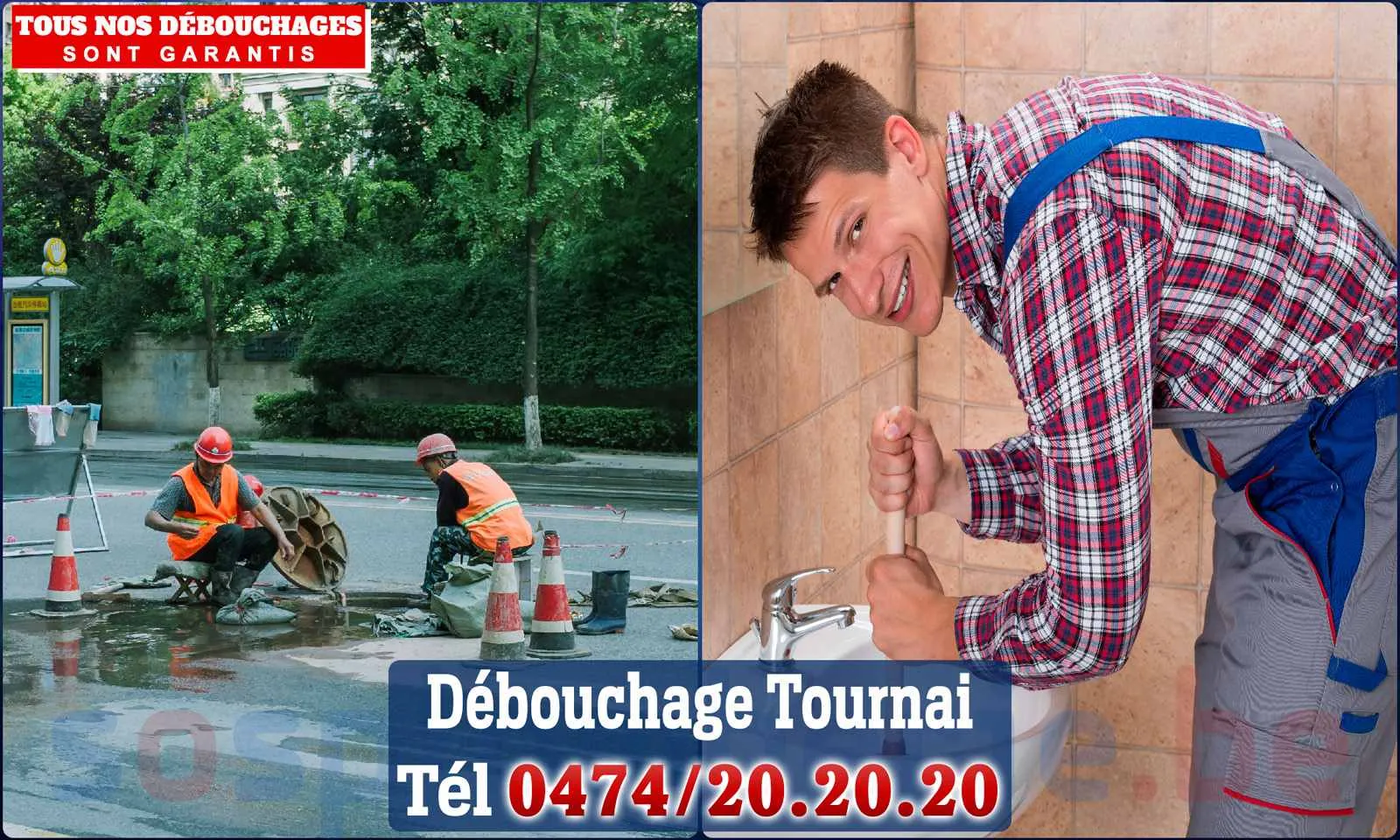 Débouchage canalisation Tournai - SOS Plomberie