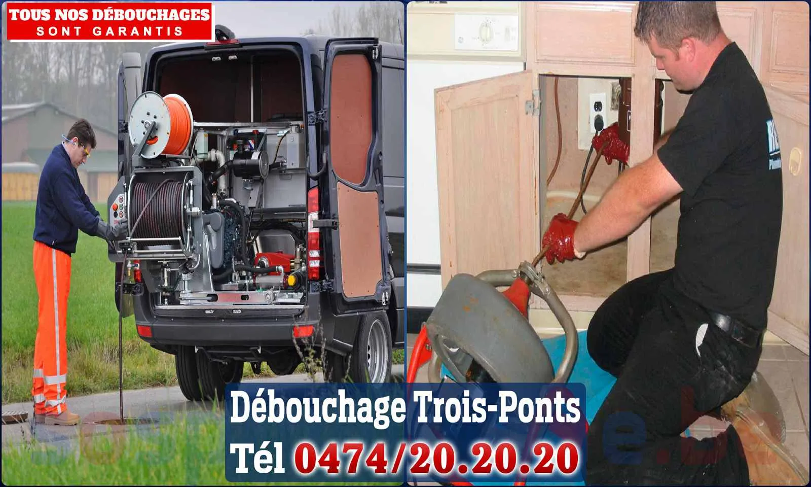 Débouchage canalisation Trois-Ponts - SOS Plomberie