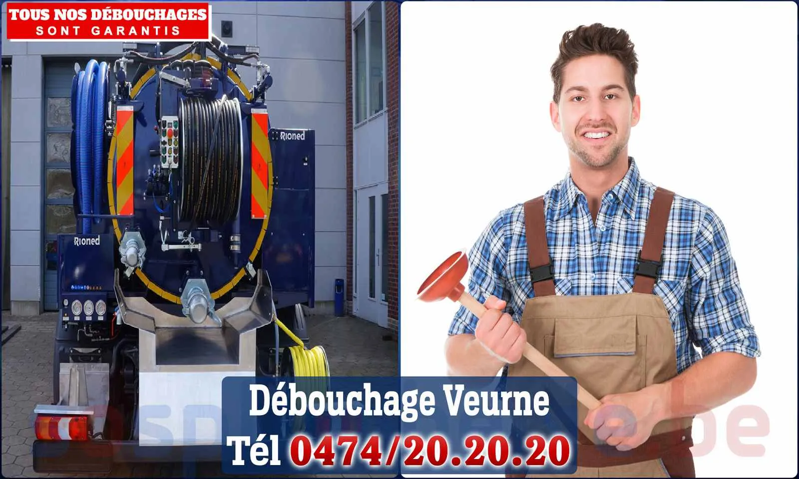 Débouchage canalisation Veurne - SOS Plomberie