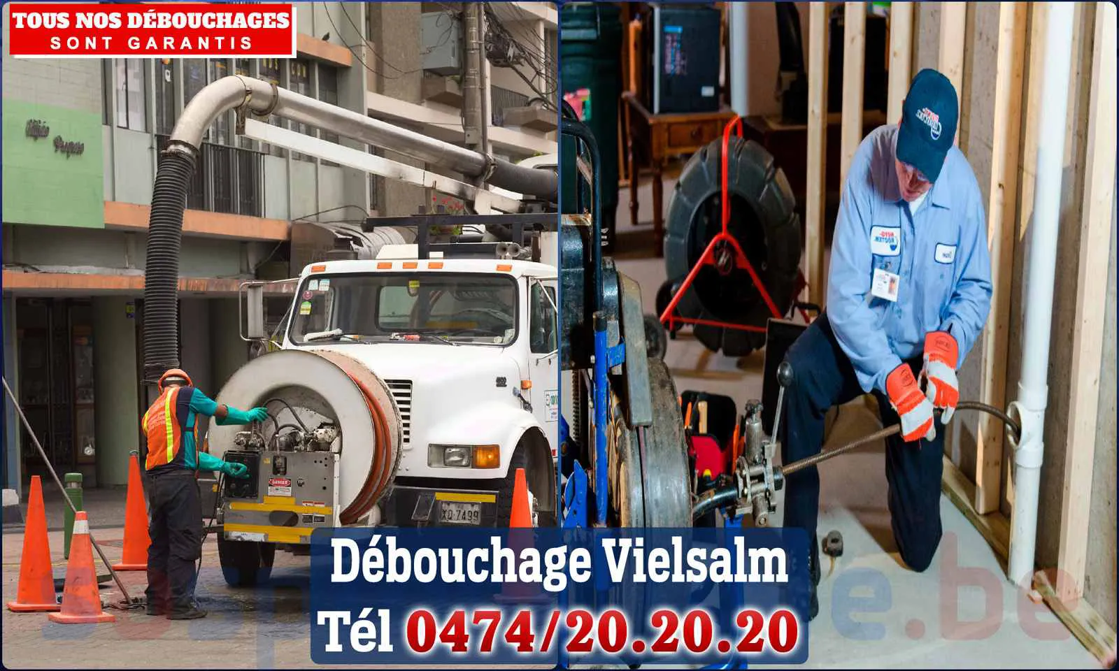 Débouchage canalisation Vielsalm - SOS Plomberie