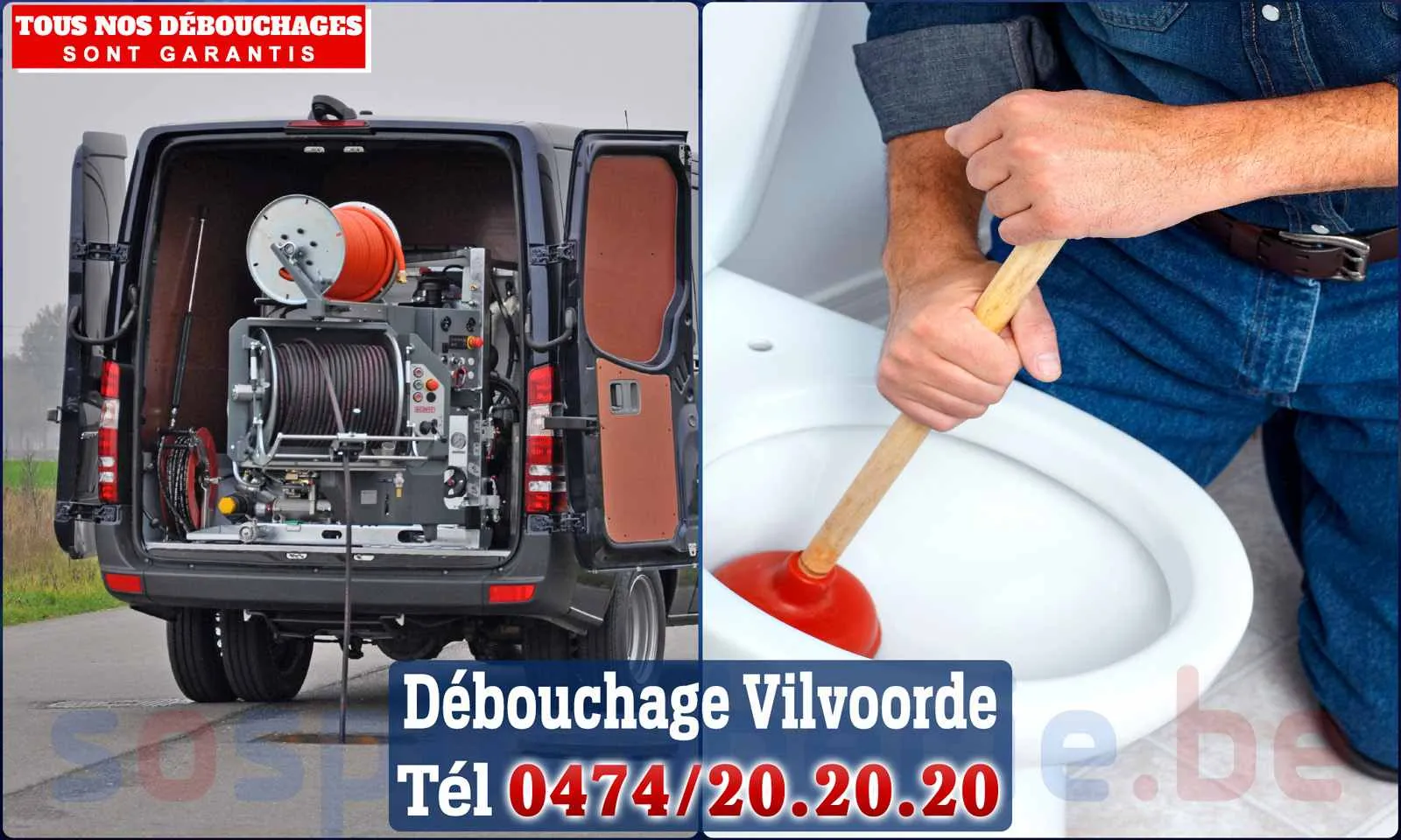 Débouchage canalisation Vilvoorde - SOS Plomberie