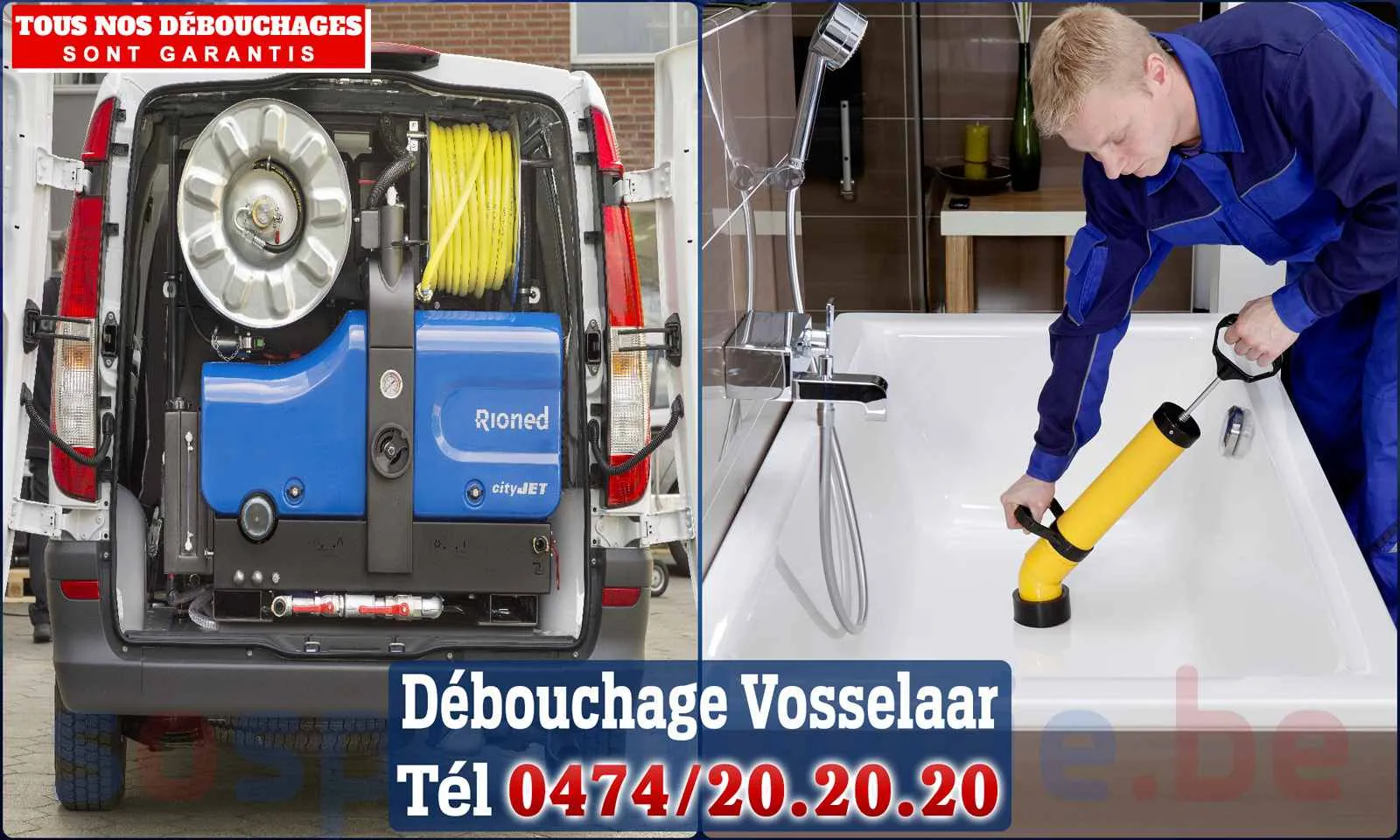 Débouchage canalisation Vosselaar - SOS Plomberie