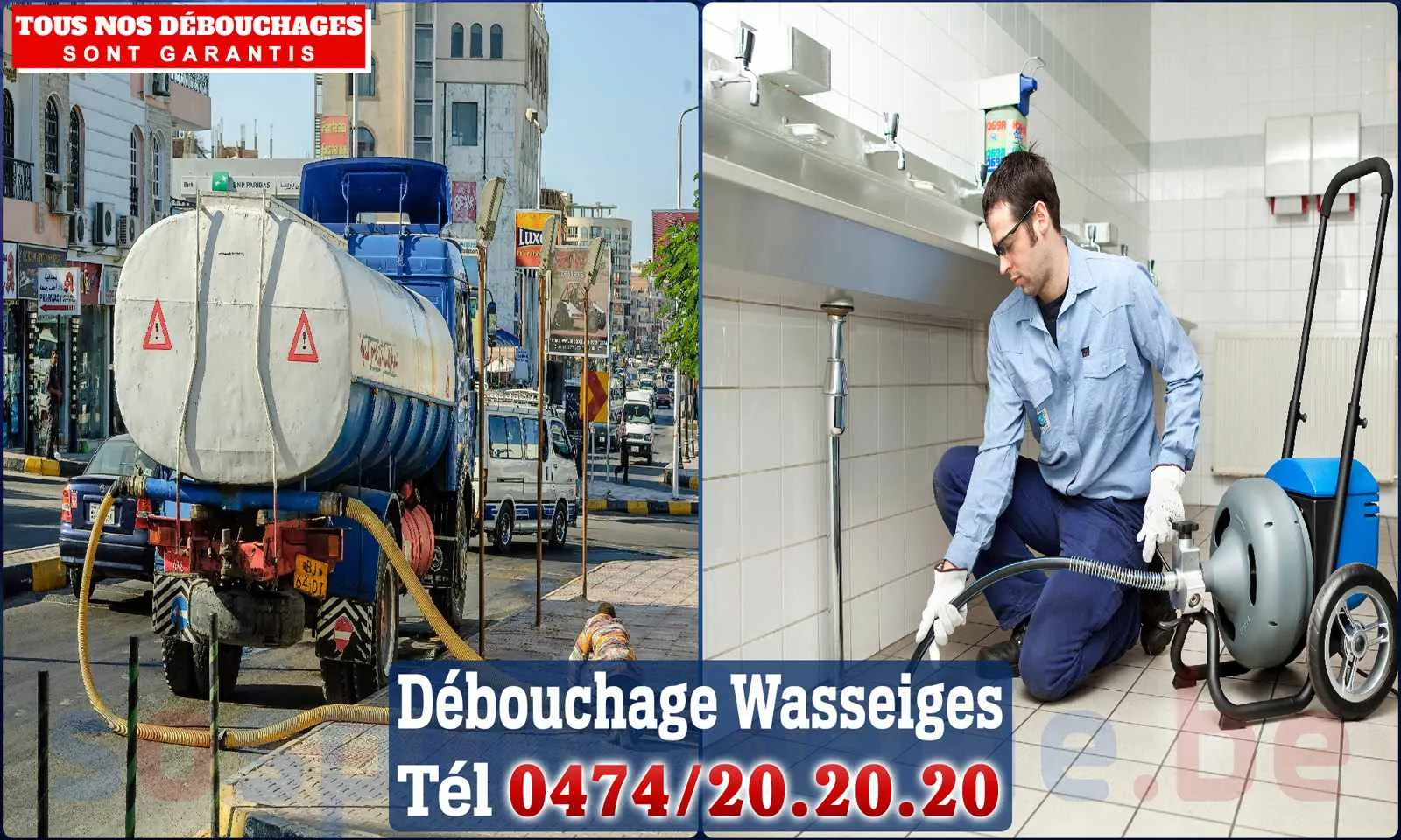 Débouchage canalisation Wasseiges - SOS Plomberie