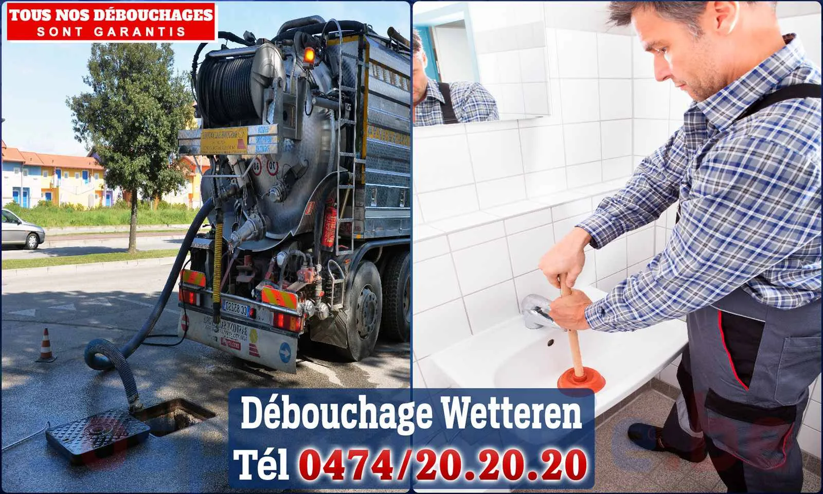 Débouchage canalisation Wetteren - SOS Plomberie