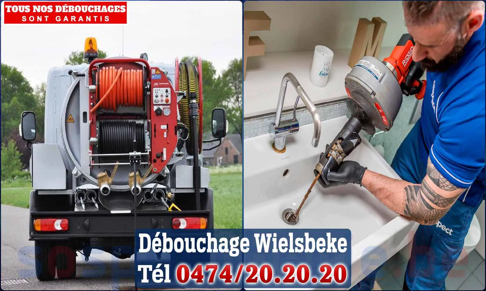 Débouchage canalisation Wielsbeke - SOS Plomberie