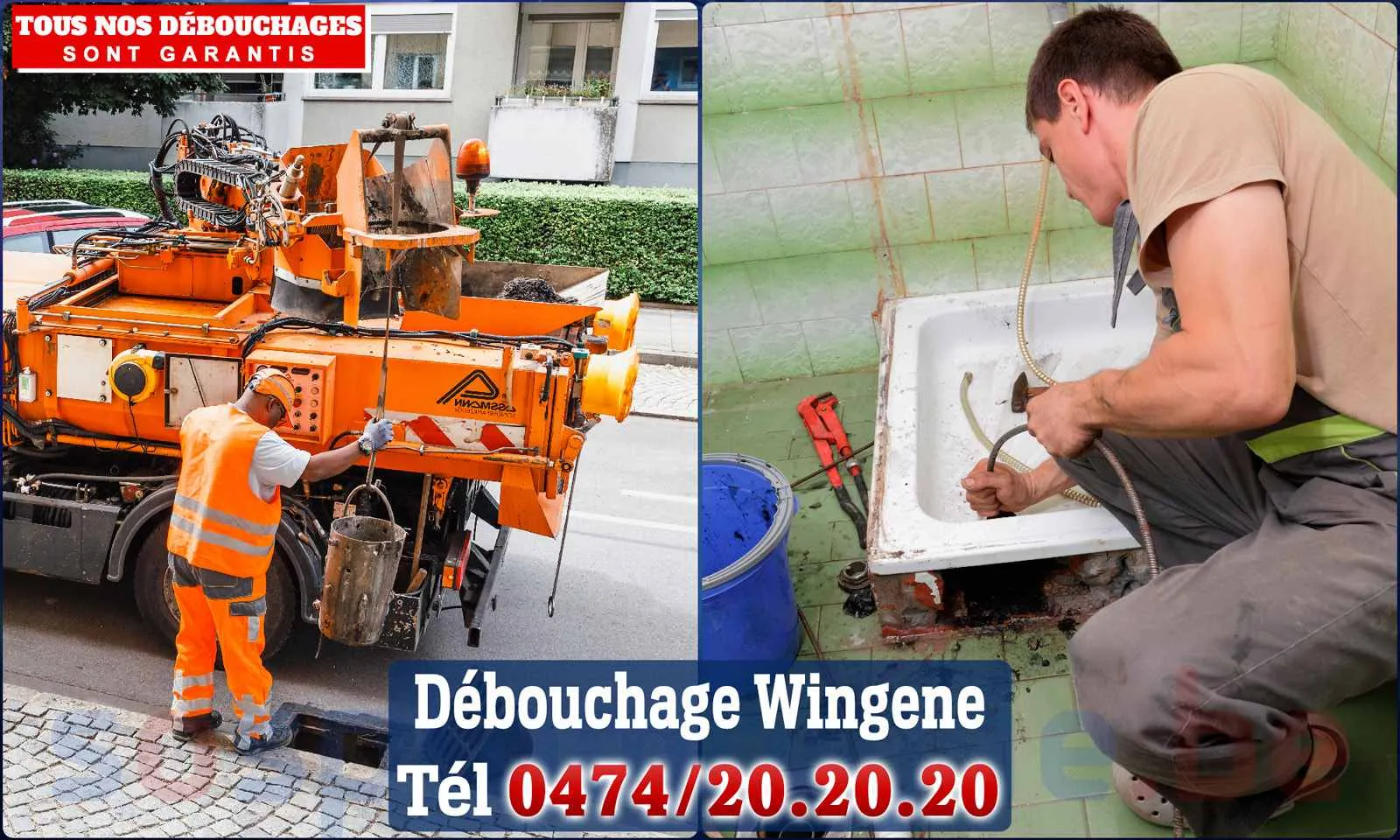 Débouchage canalisation Wingene - SOS Plomberie