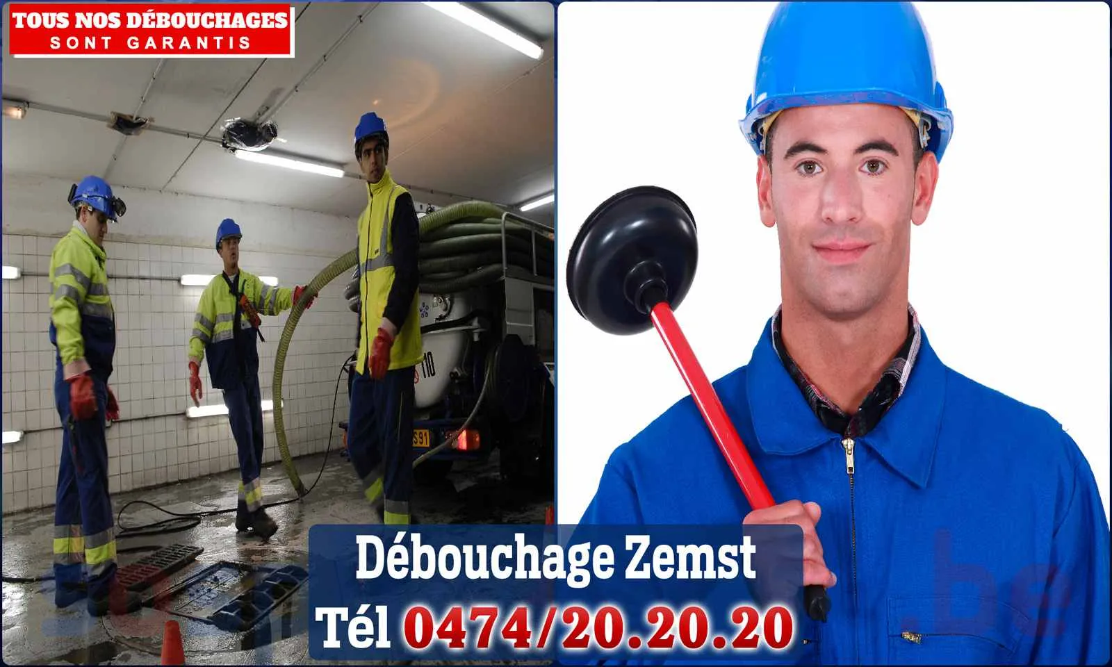 Débouchage canalisation Zemst - SOS Plomberie