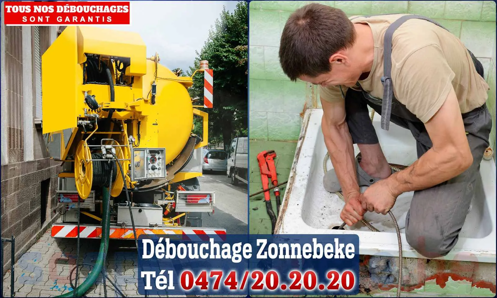 Débouchage canalisation Zonnebeke - SOS Plomberie