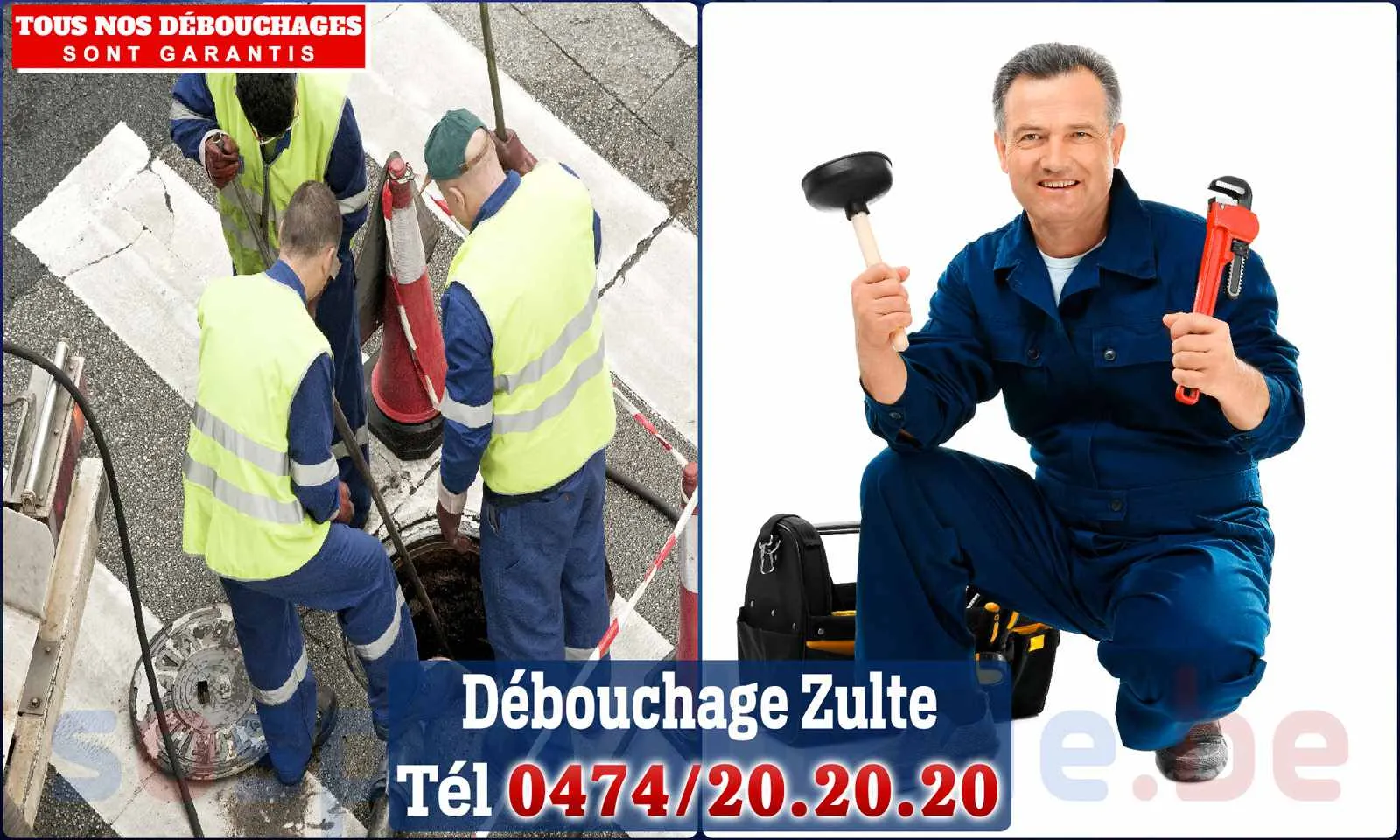 Débouchage canalisation Zulte - SOS Plomberie