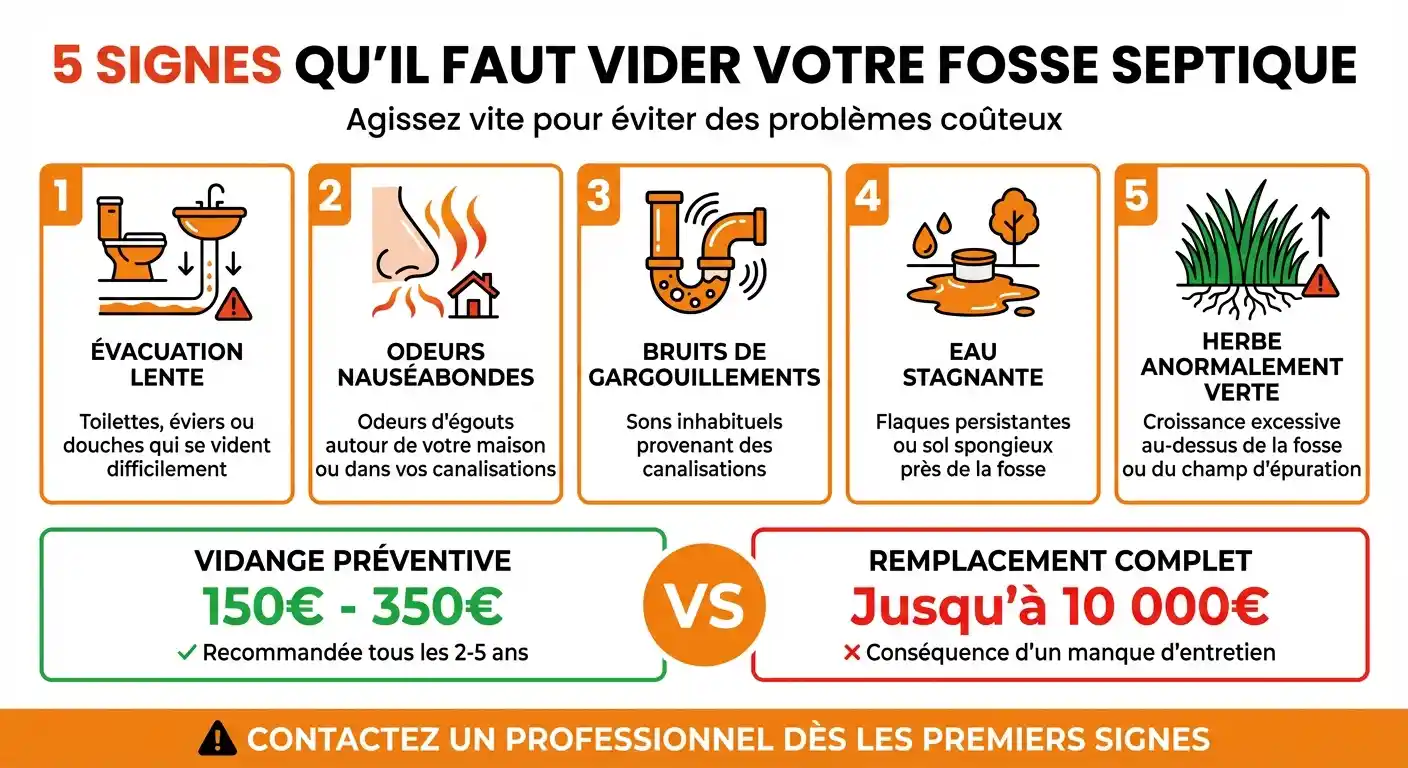 5 signes d'alerte pour vidanger votre fosse septique