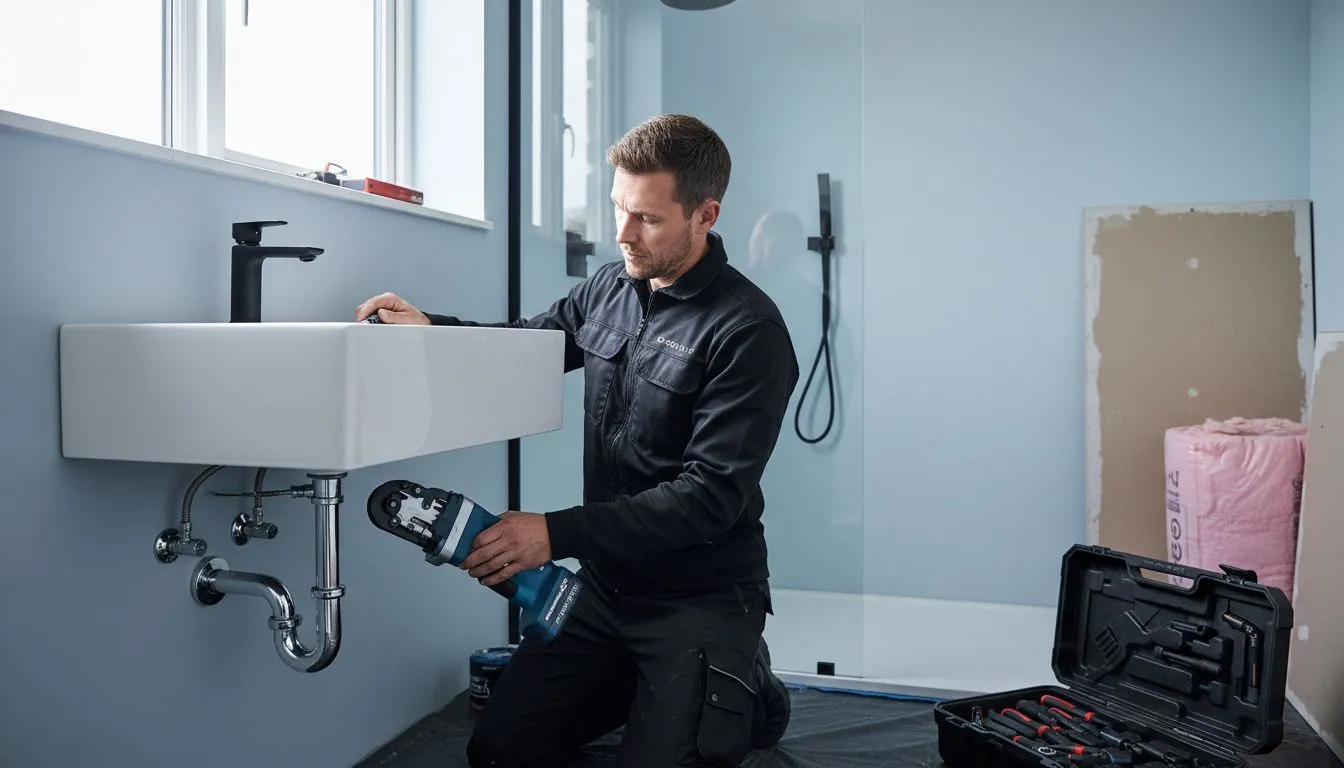 chantier plomberie moderne