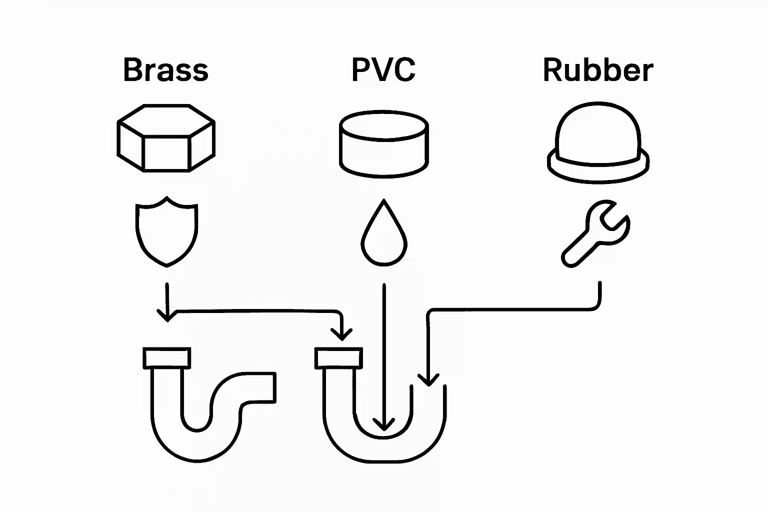 Infographie : les différents types de bouchons pour la plomberie, comparaison et conseils