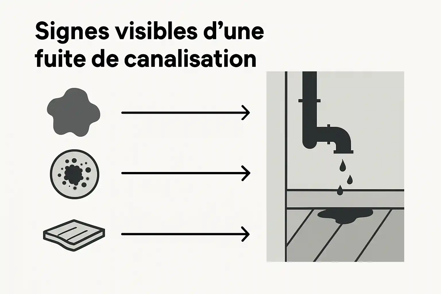 Infographie : les signes qui ne trompent pas en cas de fuite