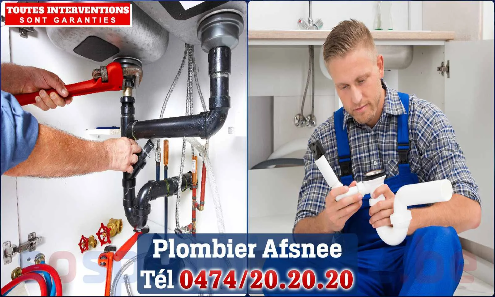 SOS Plomberie - Plombier Afsnee pour installation et
                    réparation