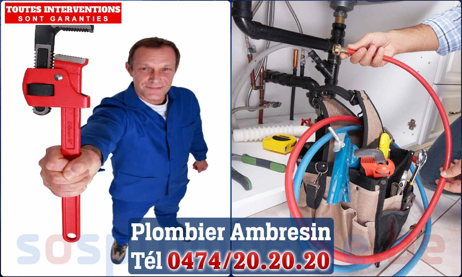 SOS Plomberie - Plombier Ambresin pour installation et
                    réparation