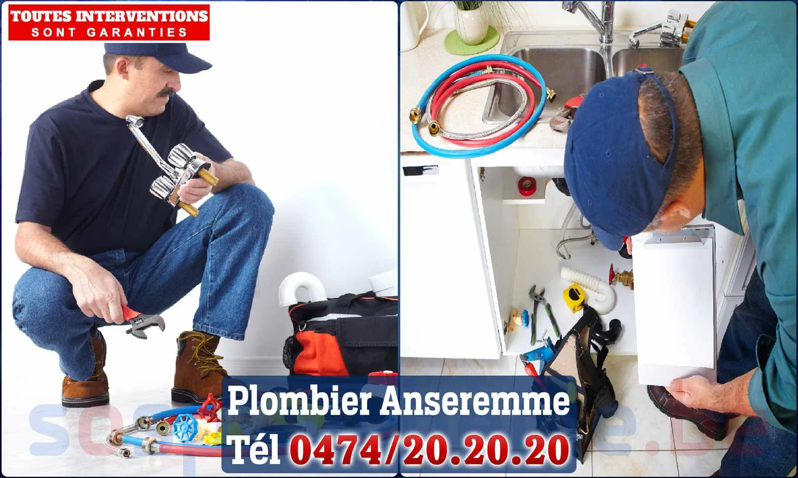 SOS Plomberie - Plombier Anseremme pour installation et
                    réparation