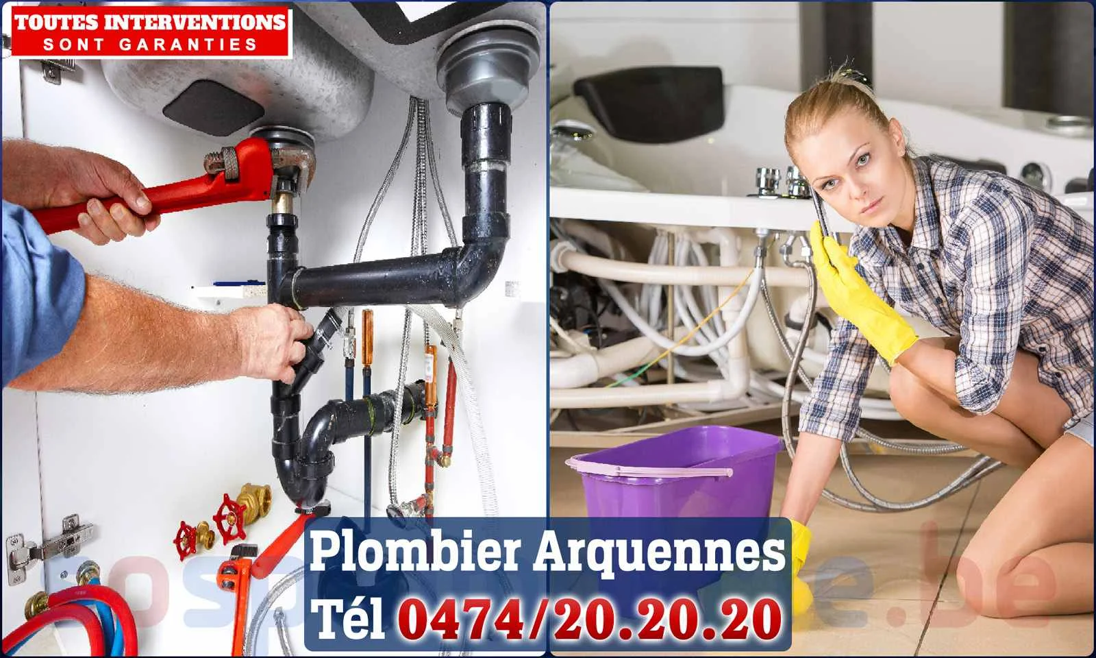 SOS Plomberie - Plombier Arquennes pour installation et
                    réparation