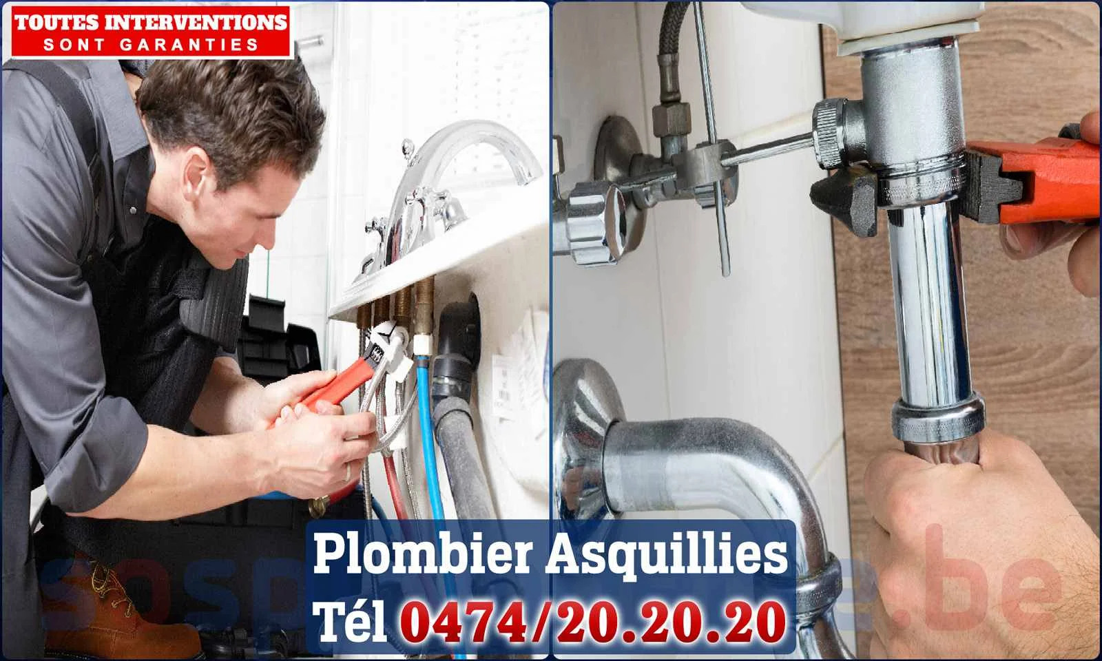 SOS Plomberie - Plombier Asquillies pour installation et
                    réparation