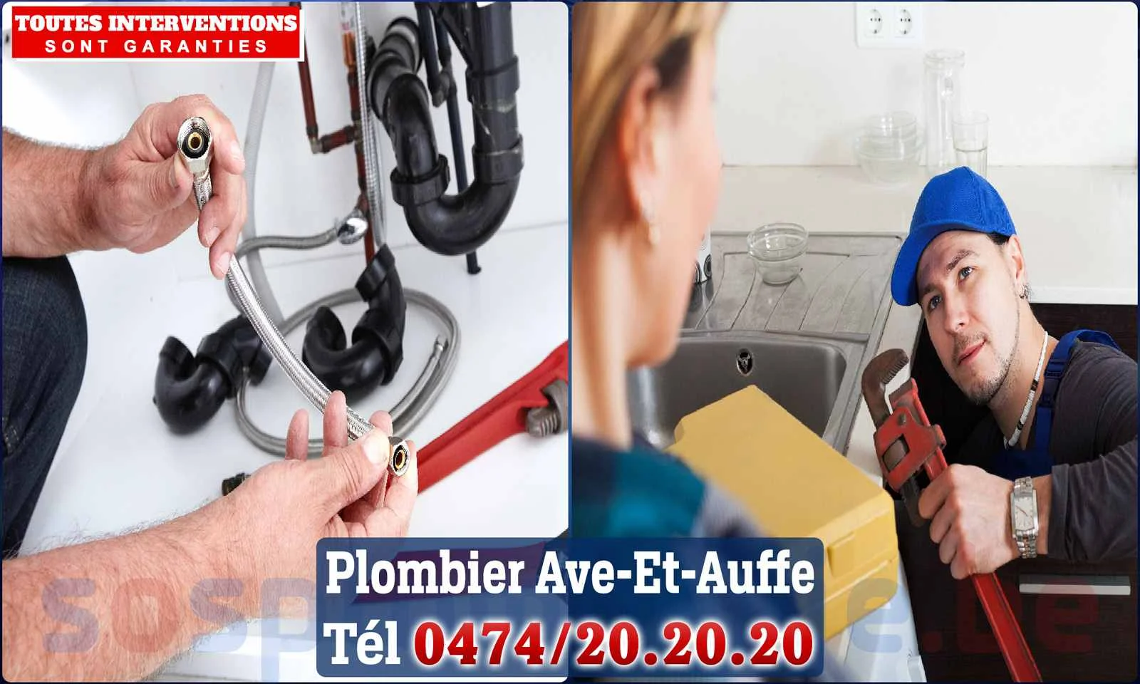 SOS Plomberie - Plombier Ave-et-Auffe pour installation et
                    réparation