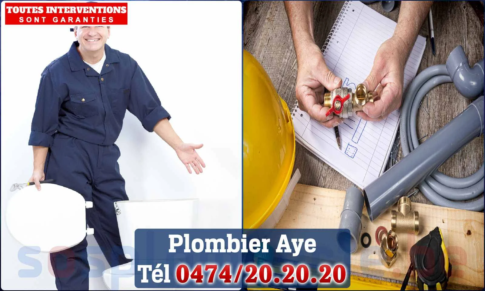 SOS Plomberie - Plombier Aye pour installation et
                    réparation