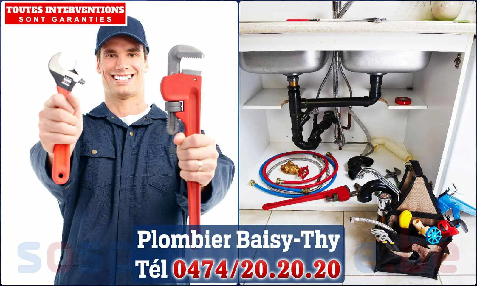 SOS Plomberie - Plombier Baisy-Thy pour installation et
                    réparation