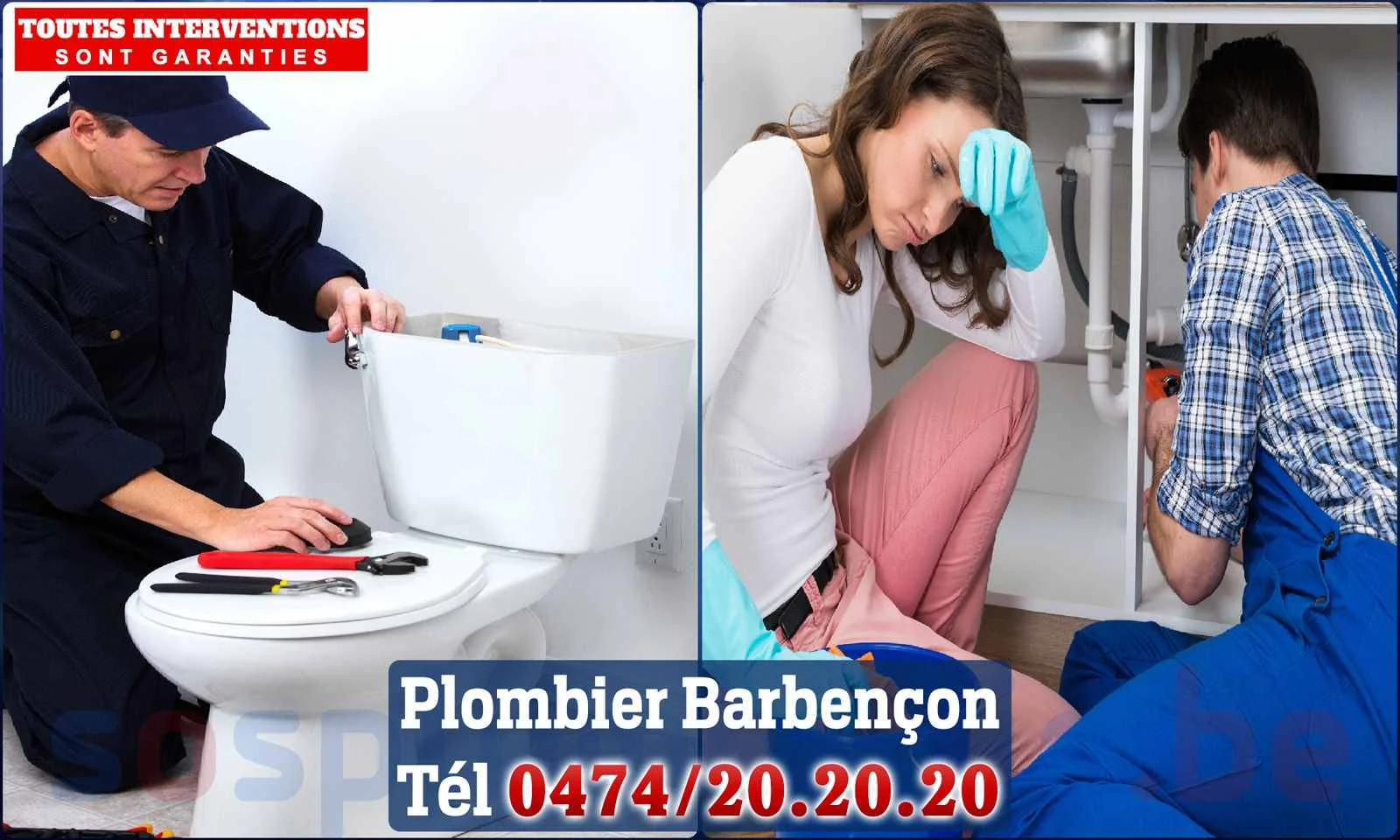 SOS Plomberie - Plombier Barbençon pour installation et
                    réparation