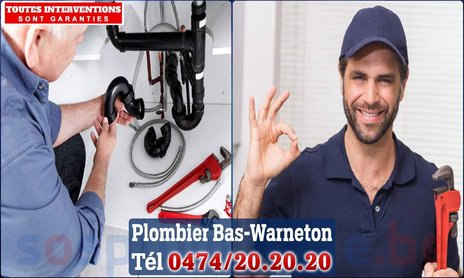 SOS Plomberie - Plombier Bas-Warneton pour installation et
                    réparation