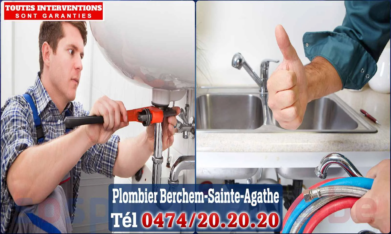 SOS Plomberie - Plombier Berchem-Sainte-Agathe pour installation et réparation