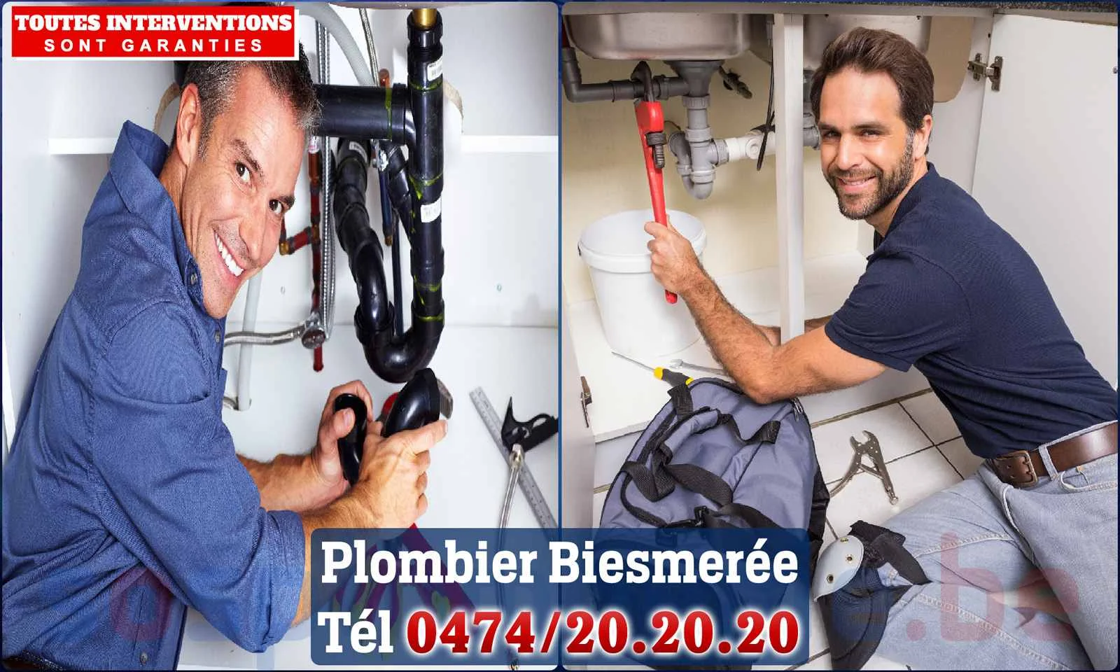 SOS Plomberie - Plombier Biesmerée pour installation et
                    réparation