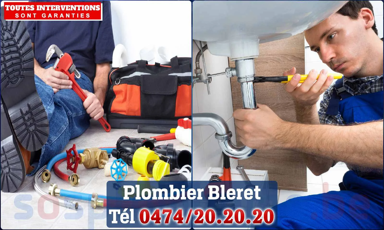 SOS Plomberie - Plombier Bleret pour installation et
                    réparation