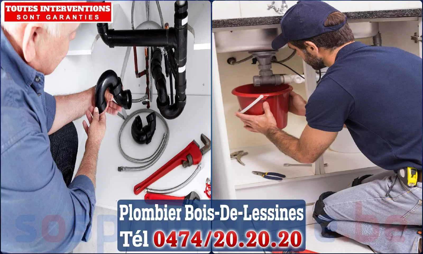 SOS Plomberie - Plombier Bois-de-Lessines pour installation et
                    réparation