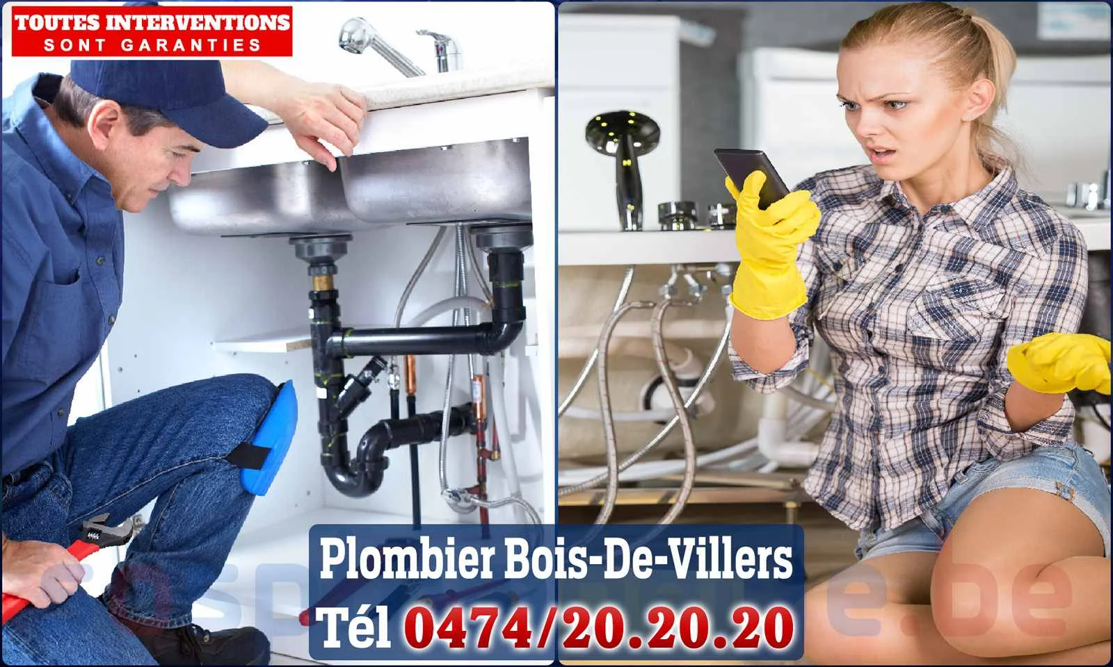 SOS Plomberie - Plombier Bois-de-Villers pour installation et
                    réparation