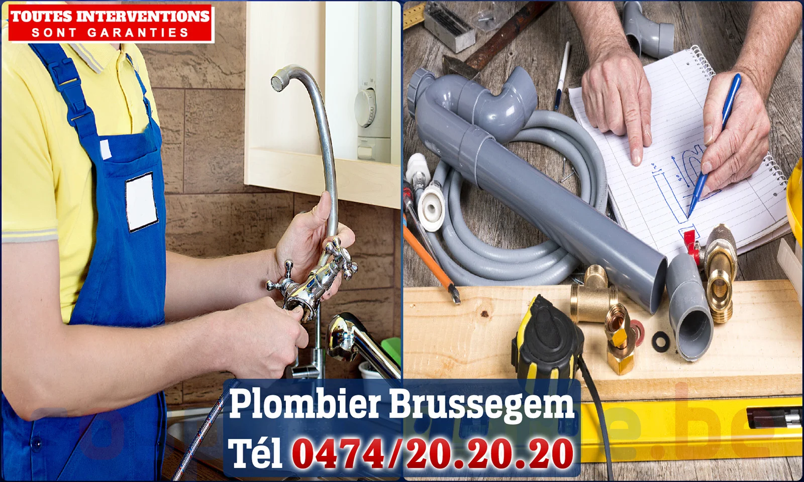 SOS Plomberie - Plombier Brussegem pour installation et
                    réparation