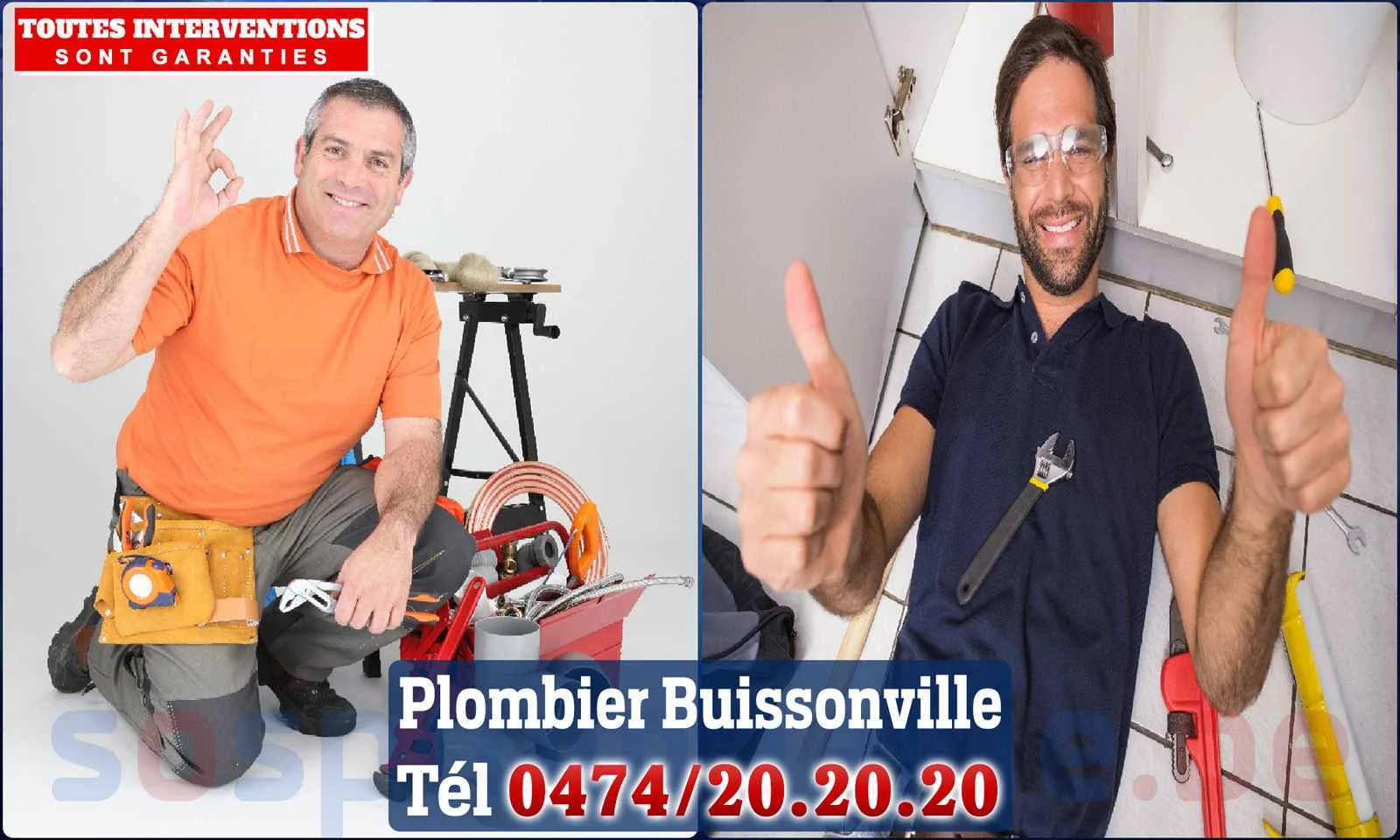 SOS Plomberie - Plombier Buissonville pour installation et
                    réparation
